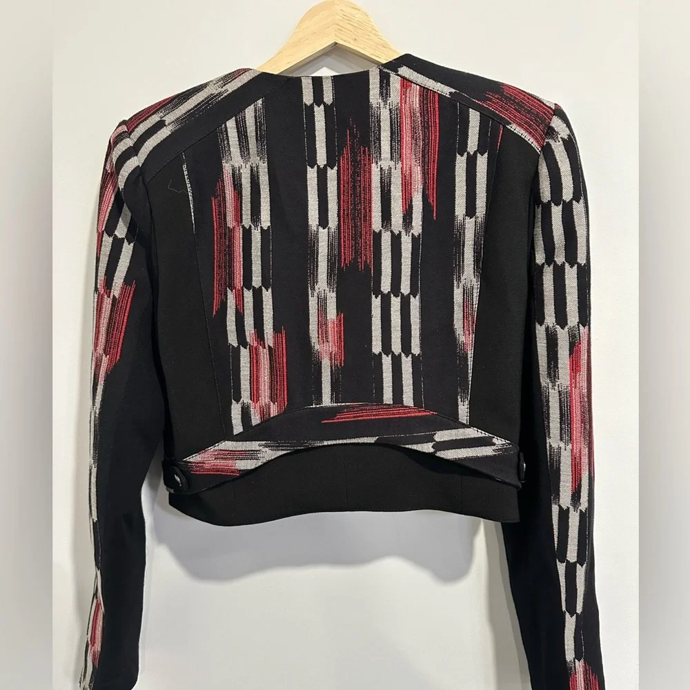 Bcbg Max Azria moto Jacket Black and Red Size M - Picture 4 of 11